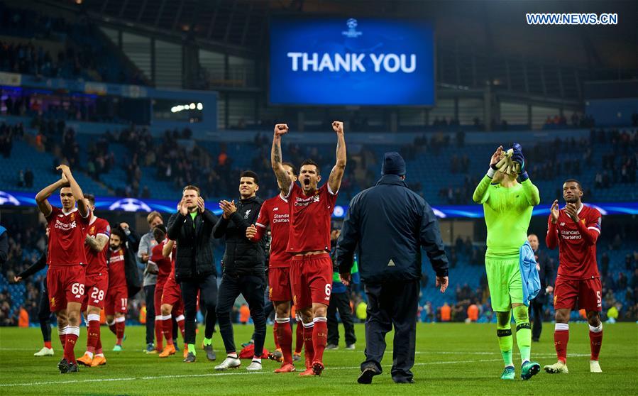 (SP)BRITAIN-MANCHESTER-SOCCER-UEFA CHAMPIONS LEAGUE-MANCHESTER CITY VS LIVERPOOL