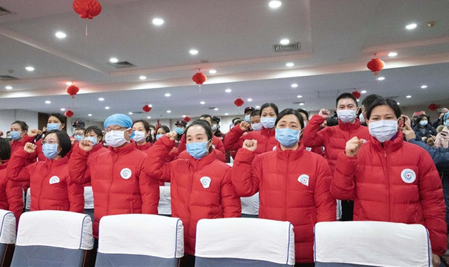 More Chinese medical teams leave for Wuhan to aid novel coronavirus control efforts