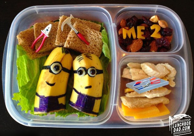 美&ldquo;午餐爸爸&rdquo;自制創意便當受捧【圖】