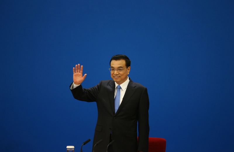 3月15日，國務院總理李克強在北京人民大會堂與中外記者見面，并回答記者提問。新華社記者 陳建力 攝