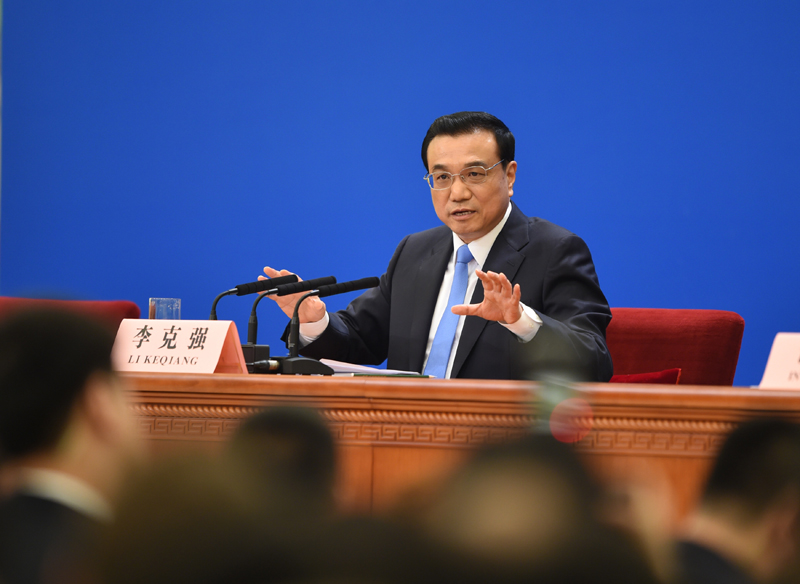 3月15日，國務院總理李克強在北京人民大會堂與中外記者見面，并回答記者提問。新華社記者 謝環(huán)馳 攝