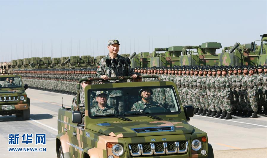 （XHDW）（4）慶祝中國人民解放軍建軍90周年閱兵在朱日和聯合訓練基地隆重舉行　習近平檢閱部隊并發表重要講話