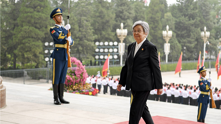 &ldquo;七一勛章&rdquo;獲得者抵達人民大會堂