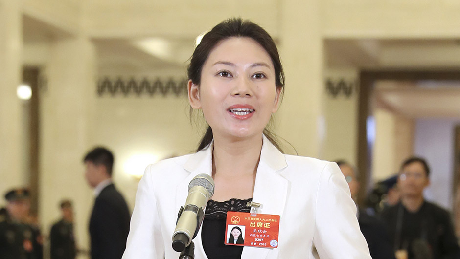 全國(guó)人大代表王欣會(huì)接受采訪(fǎng)