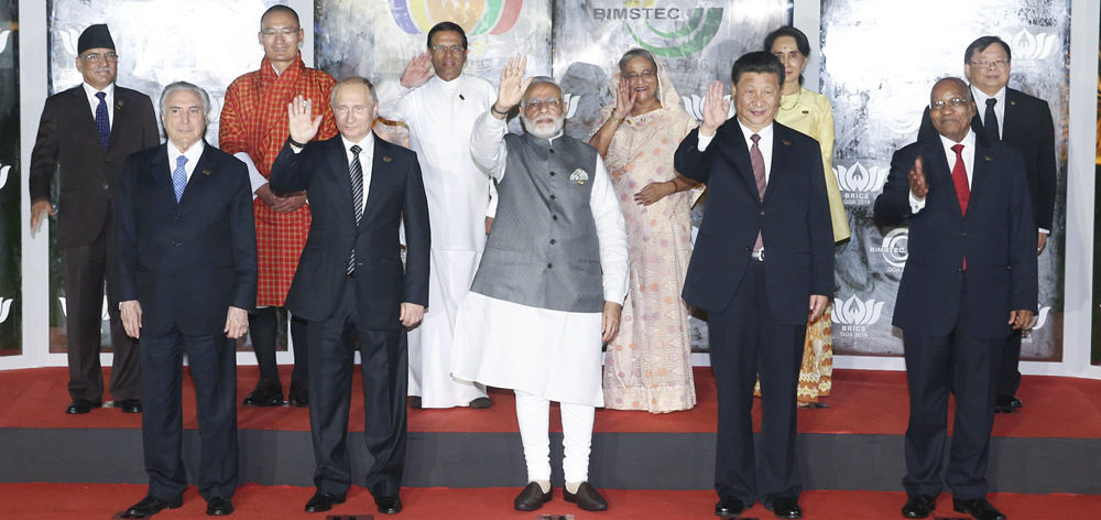 習近平出席金磚國家領導人同&ldquo;環孟加拉灣多領域經濟技術合作倡議&rdquo;成員國領導人對話會